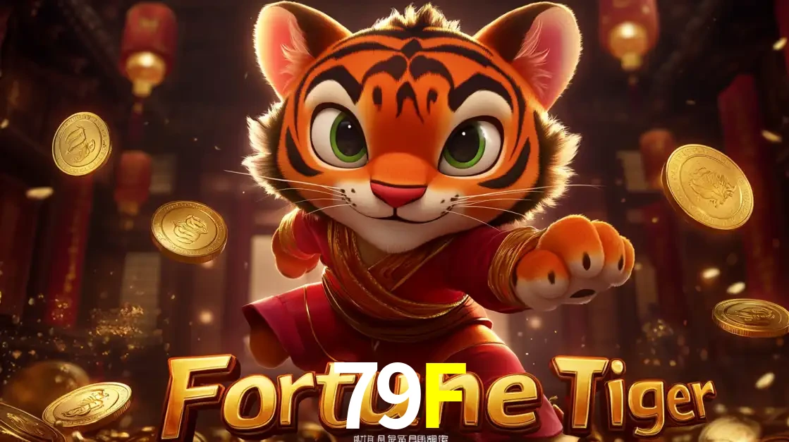 O carismático mascote do jogo de slot Fortune Tiger, um tigre fofo em pose de artes marciais, pronto para trazer sorte e multiplicadores de ganhos no cassino online 79F.